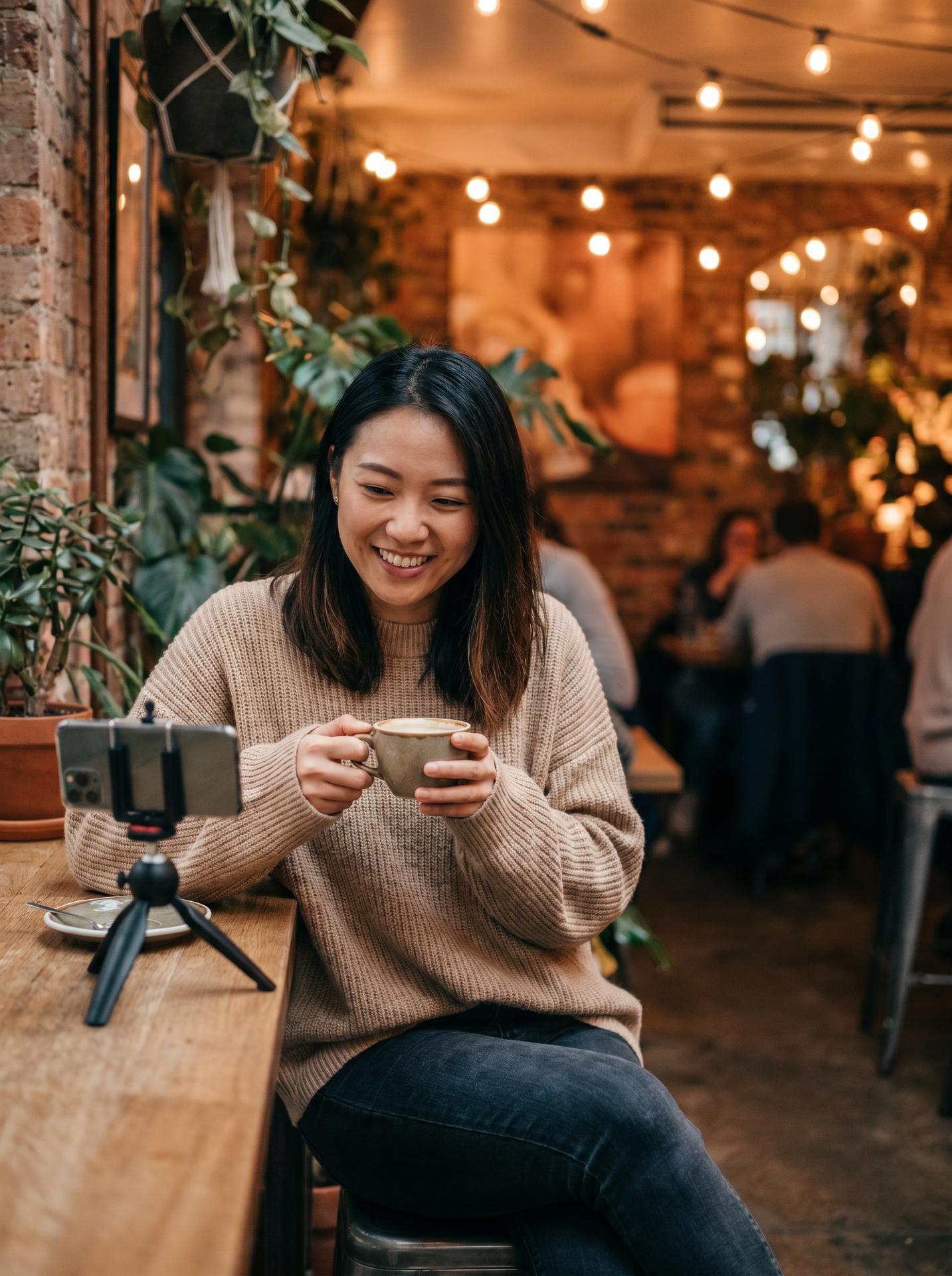 蘑菇视频,美图：咖啡馆网红生活照
